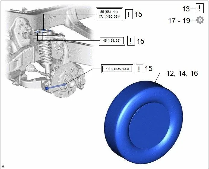 2024 Tacoma Icon Top Hat Reinforcement Installation and Torque Spec 2213