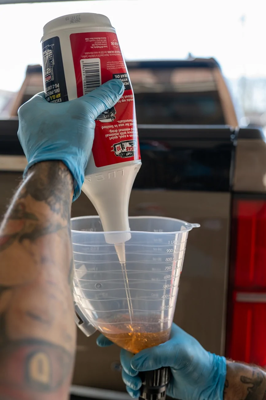 2024 Tacoma First Gear Oil Change Done on the New 74Weld Setup DSC01433