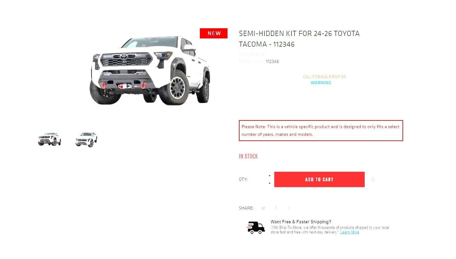 2024 Tacoma WARN Semi-Hidden Winch Mount Kit for 2024+ 4th gen Tacoma released Screenshot 2026-03-29 222541