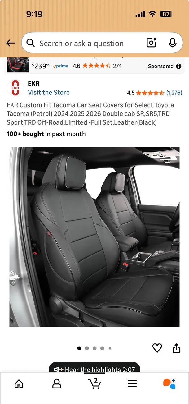 2024 Tacoma Lexland Seat Covers (2024 Tacoma TRD Sport) – Full Install & Honest Review IMG_0272