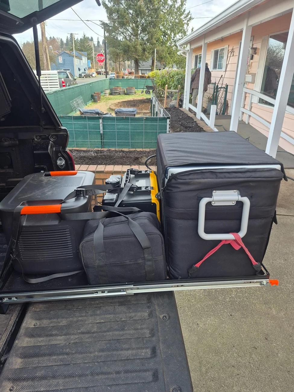 2024 Tacoma All Top Fridge/diesel heater/solar battery slide. 20260331_081817