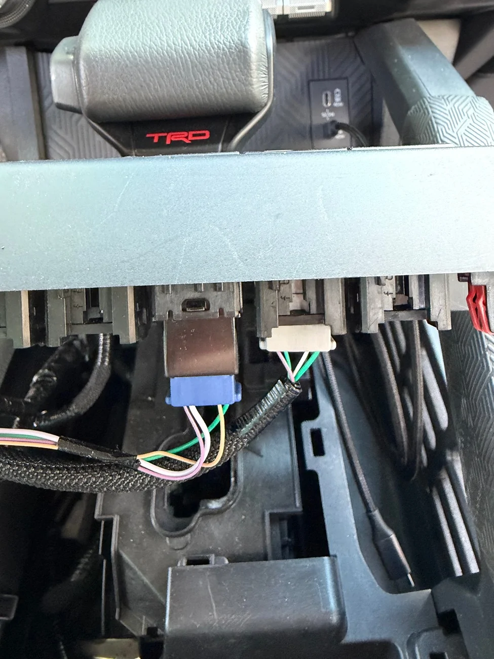 2024 Tacoma Extra wire in center console panel IMG_3033