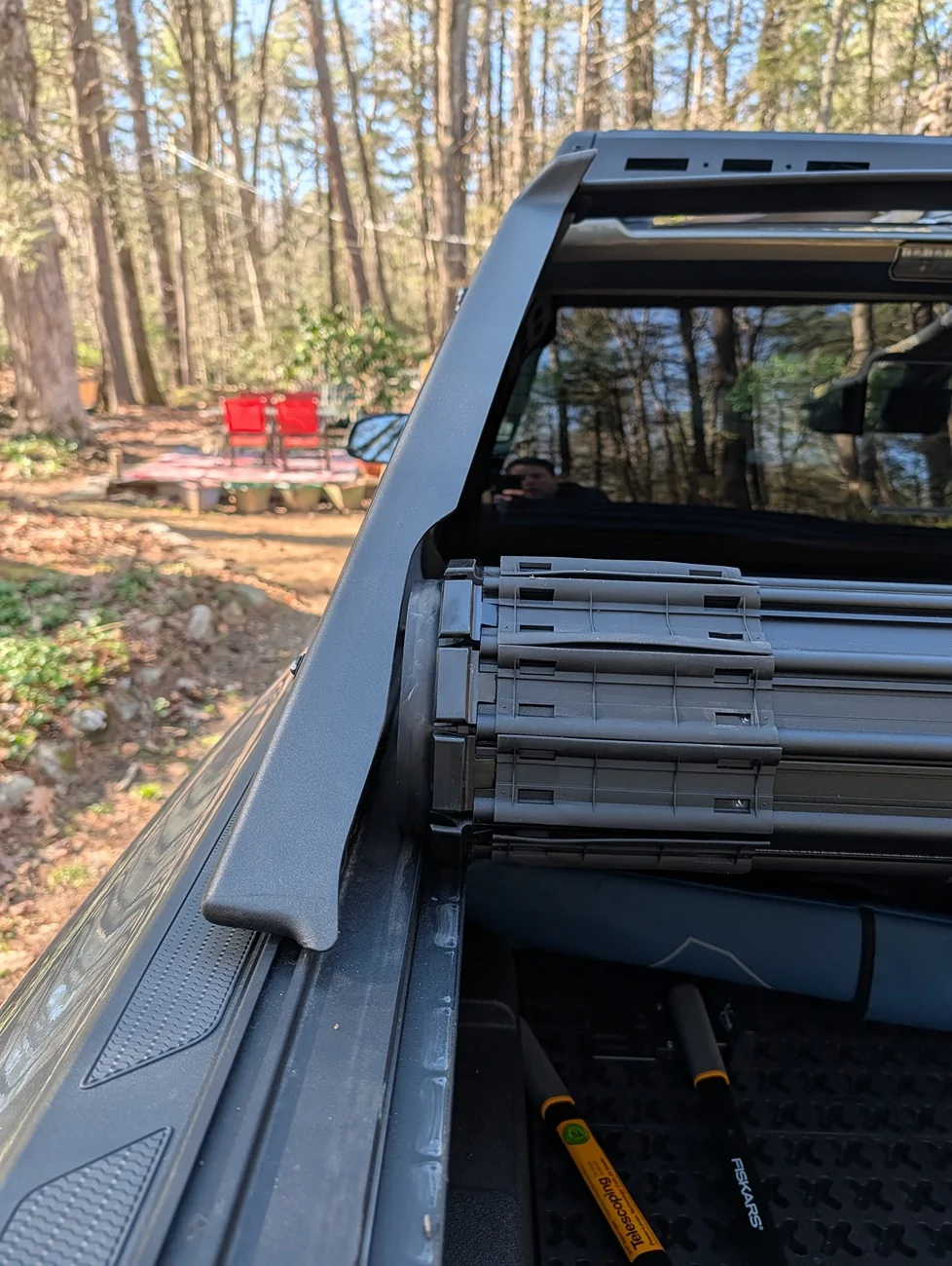 2024 Tacoma Installation of Bak X4TS tonneau with modded OEM ARB Sport Bar PXL_20260411_201514658