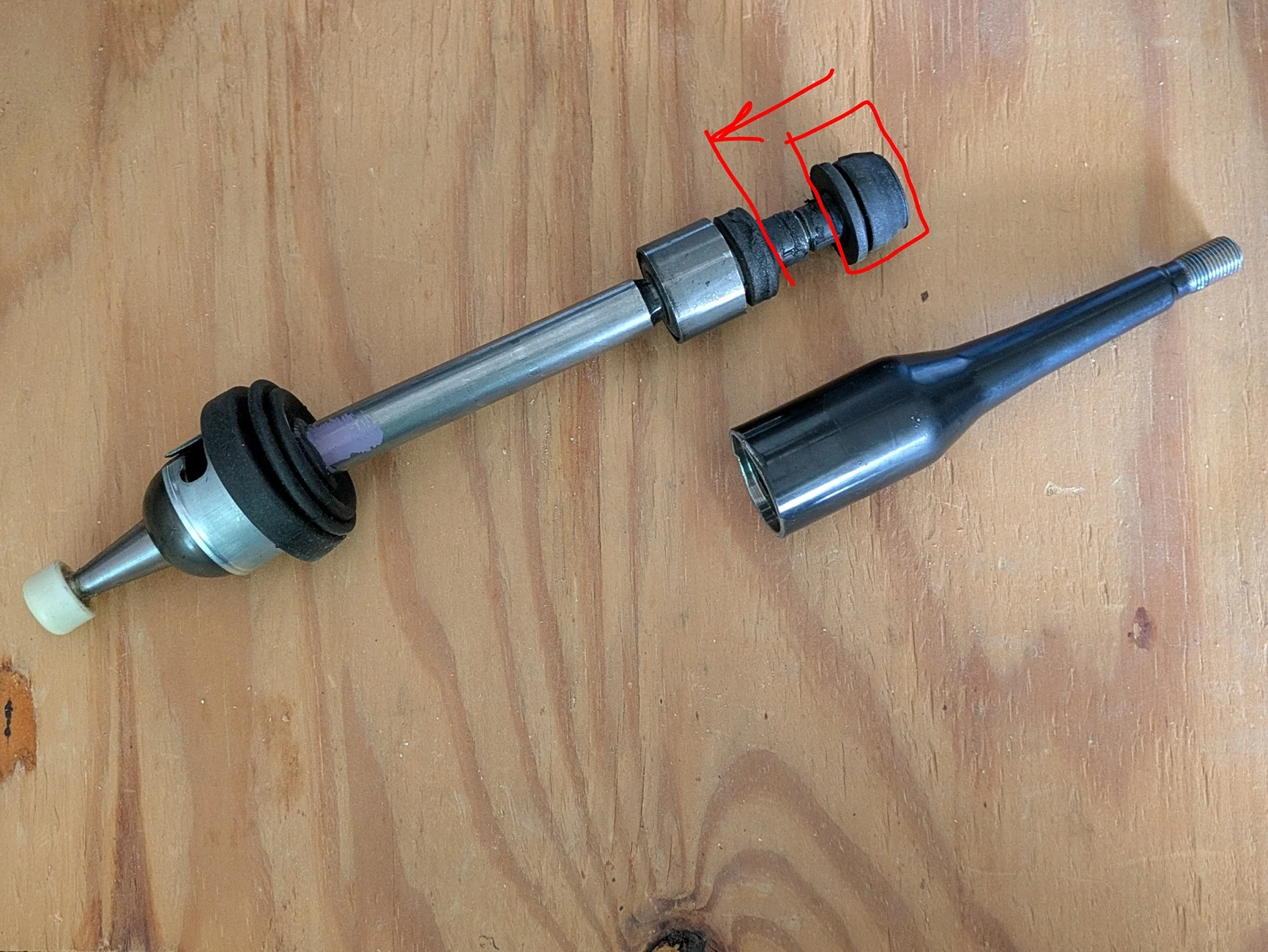 2024 Tacoma Shortened 6MT Shift Lever DIY PXL_20260419_185041166~3