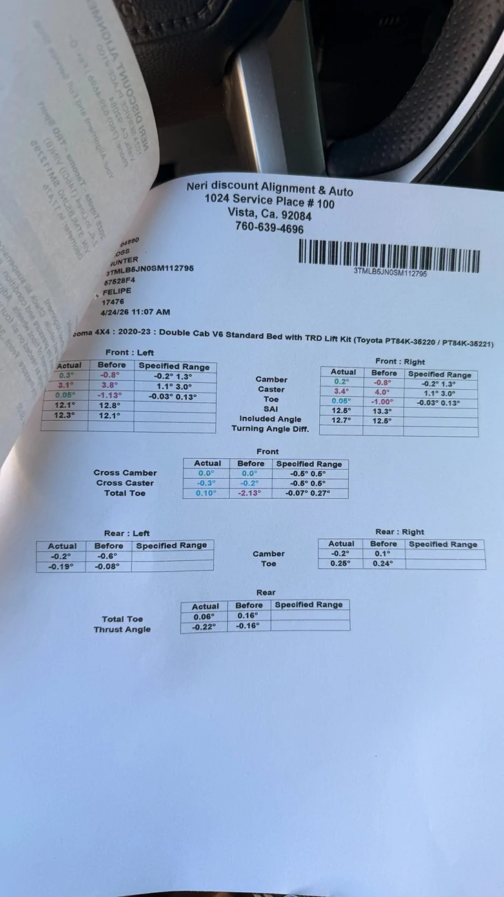 2024 Tacoma OEM TRD Lift Components Question IMG_9563