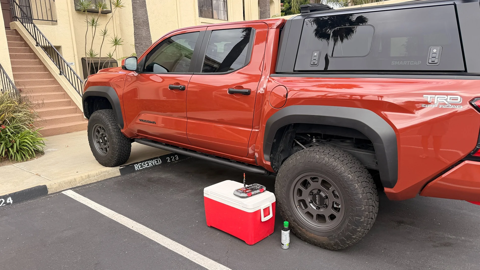 2024 Tacoma Rutsy's Terra Off Road with Pizza Cutters - Toyo Open Country 255/80/17 with Method 705 +35 in Titanium IMG_9594