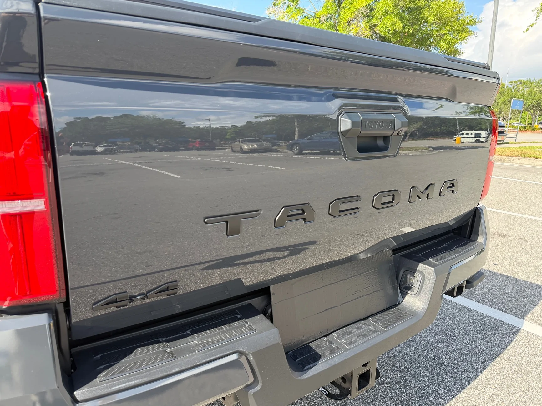 2024 Tacoma Lexland Tailgate Inserts - Matte Black installed IMG_2266