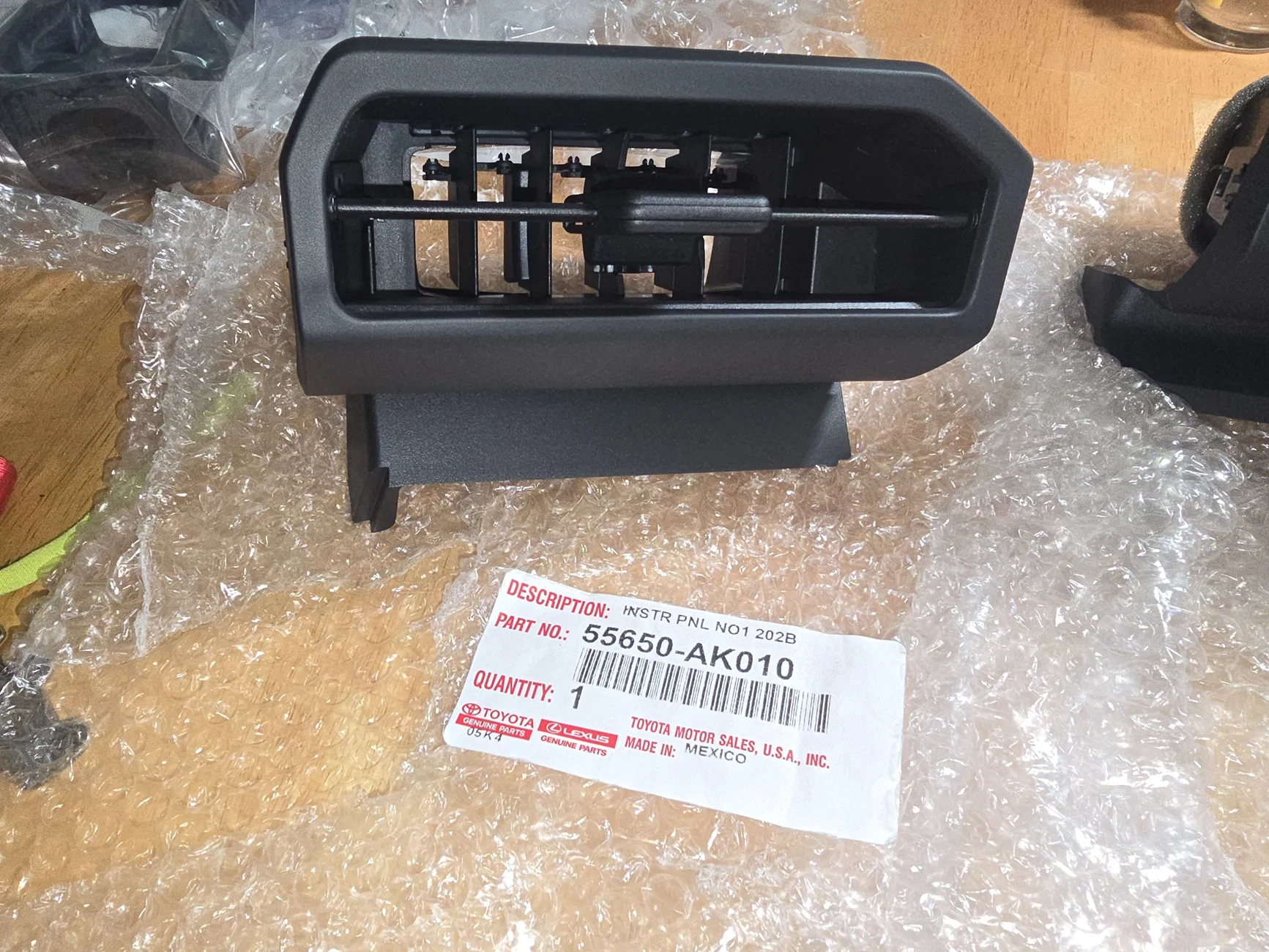 2024 Tacoma TRD Pro interior dash trim part numbers 1000065080