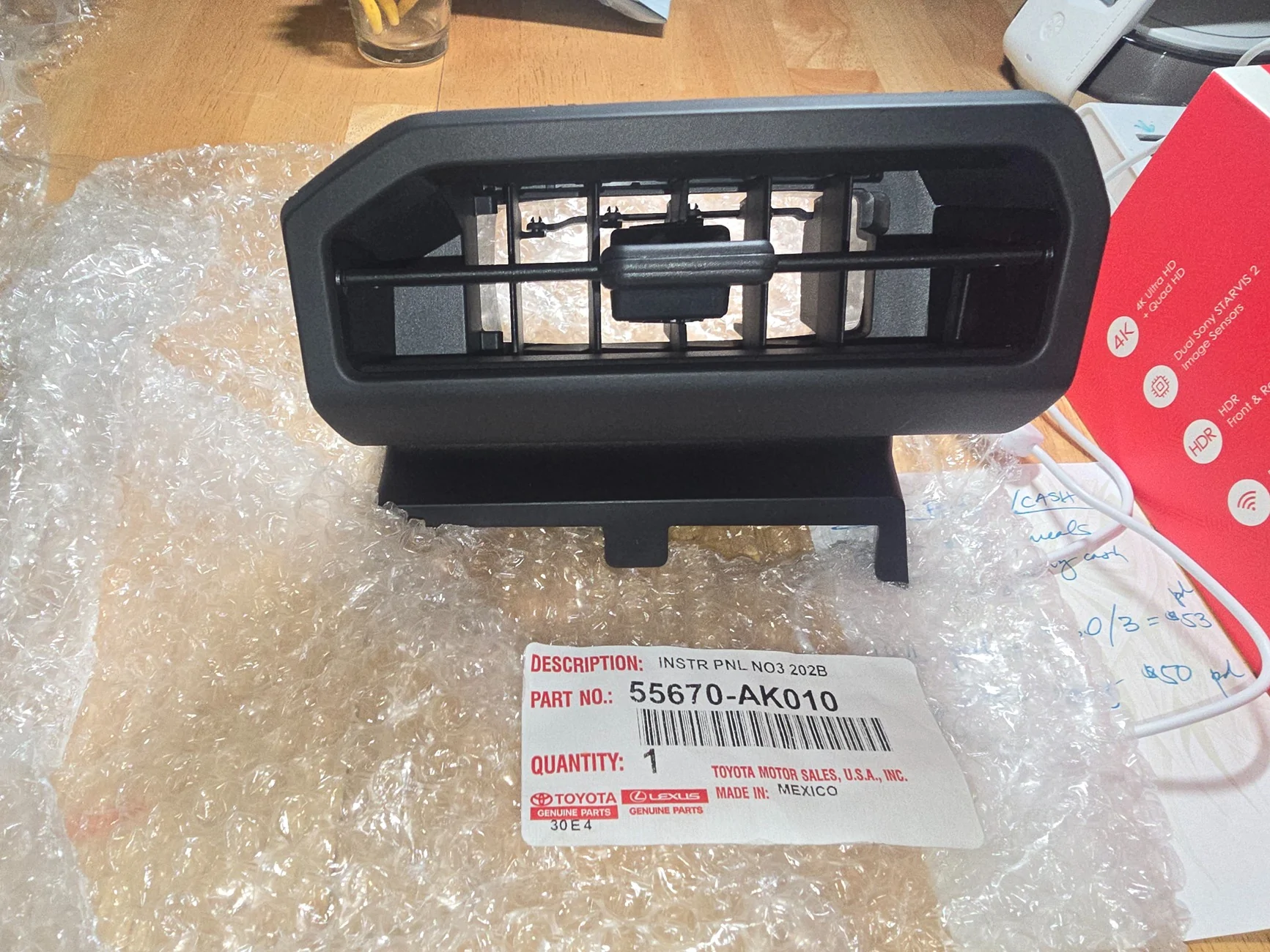 2024 Tacoma TRD Pro interior dash trim part numbers 1000065082