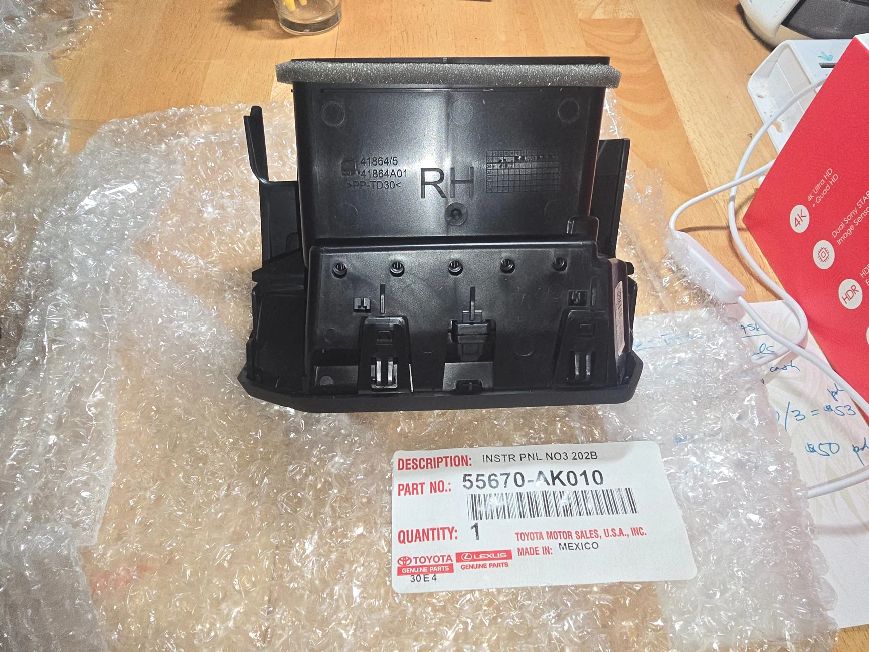 2024 Tacoma TRD Pro interior dash trim part numbers 1000065085