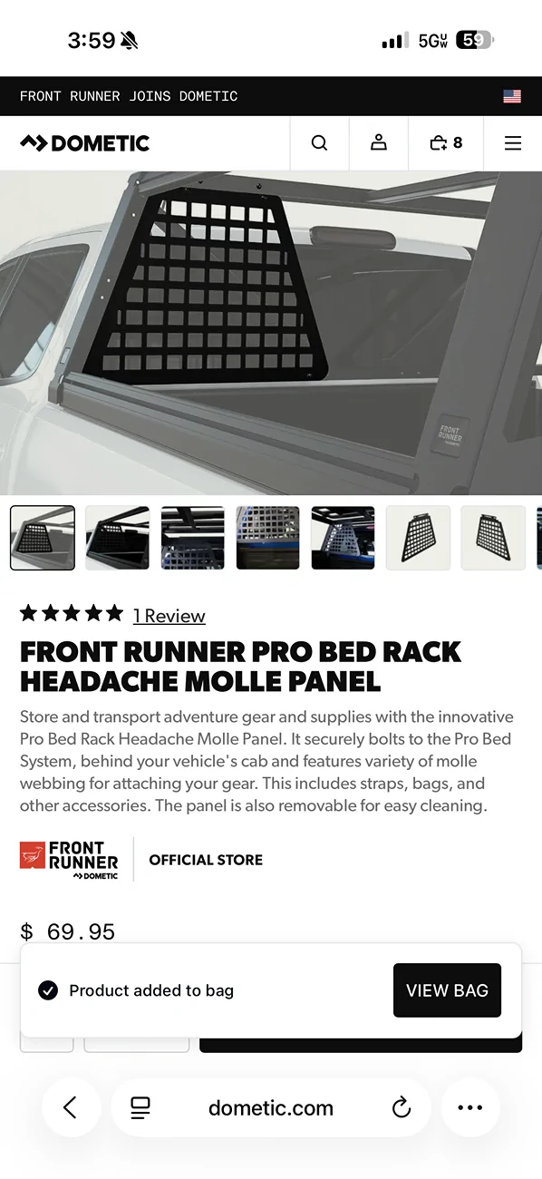 2024 Tacoma Front Runner Pro Bed Rack- for sale IMG_1680