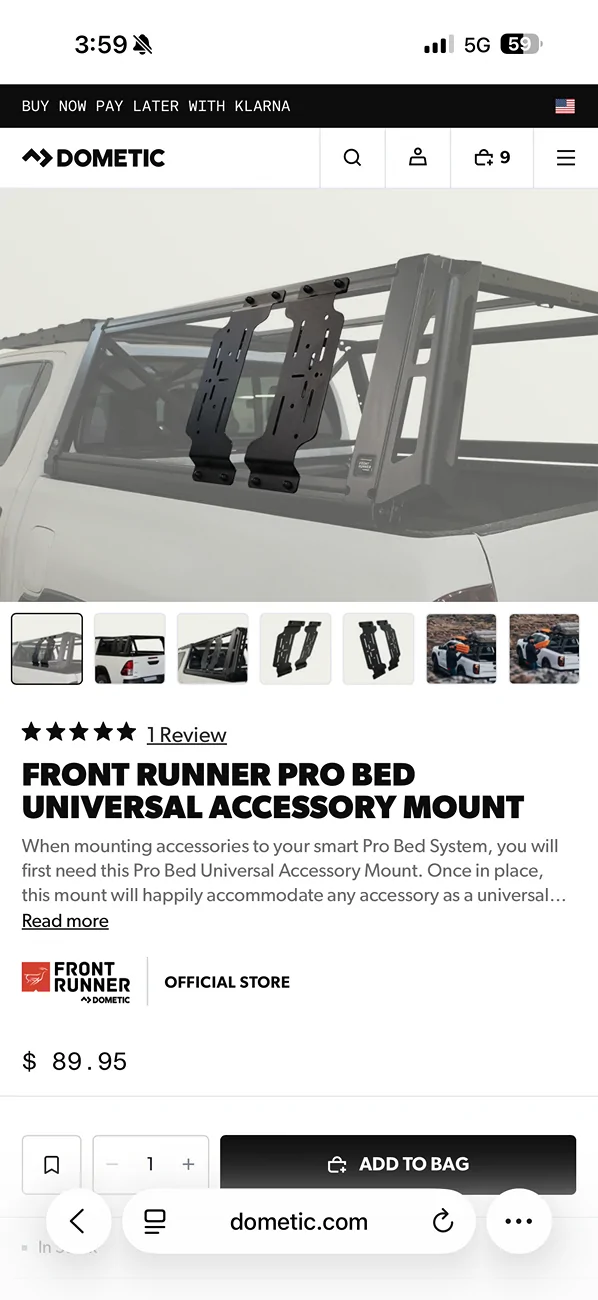 2024 Tacoma Front Runner Pro Bed Rack- for sale IMG_1681