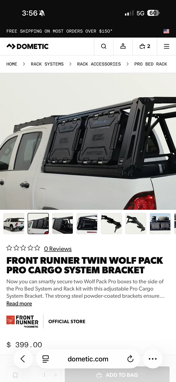 2024 Tacoma Front Runner Pro Bed Rack- for sale IMG_1677