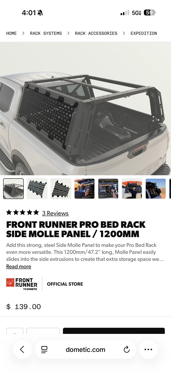 2024 Tacoma Front Runner Pro Bed Rack- for sale IMG_1682