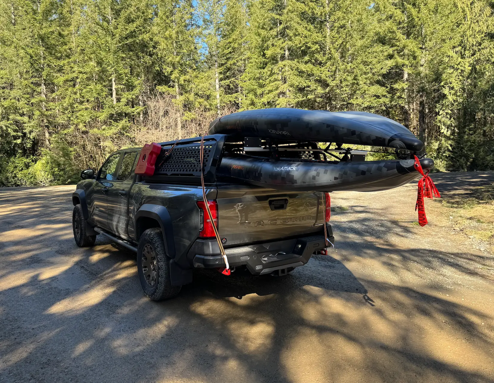 2024 Tacoma Going from Retrax XR Pro tonneau cover and Kuat Ibex to Alu-Cab Contour and Sherpa Rainier for Fly Fishing Screenshot 2026-06-06 at 11.08.58 AM