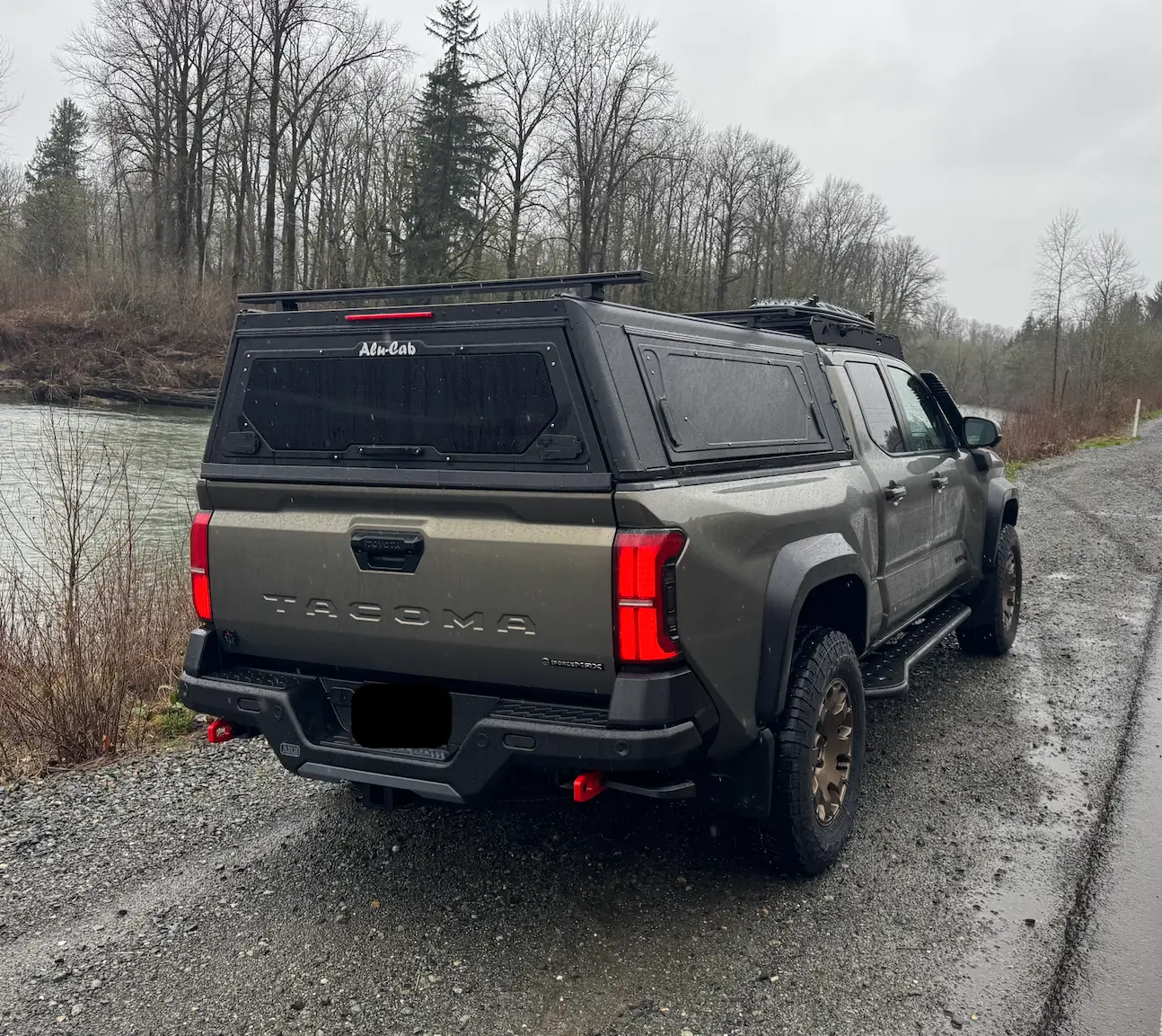 2024 Tacoma Going from Retrax XR Pro tonneau cover and Kuat Ibex to Alu-Cab Contour and Sherpa Rainier for Fly Fishing Screenshot 2026-06-06 at 11.09.45 AM