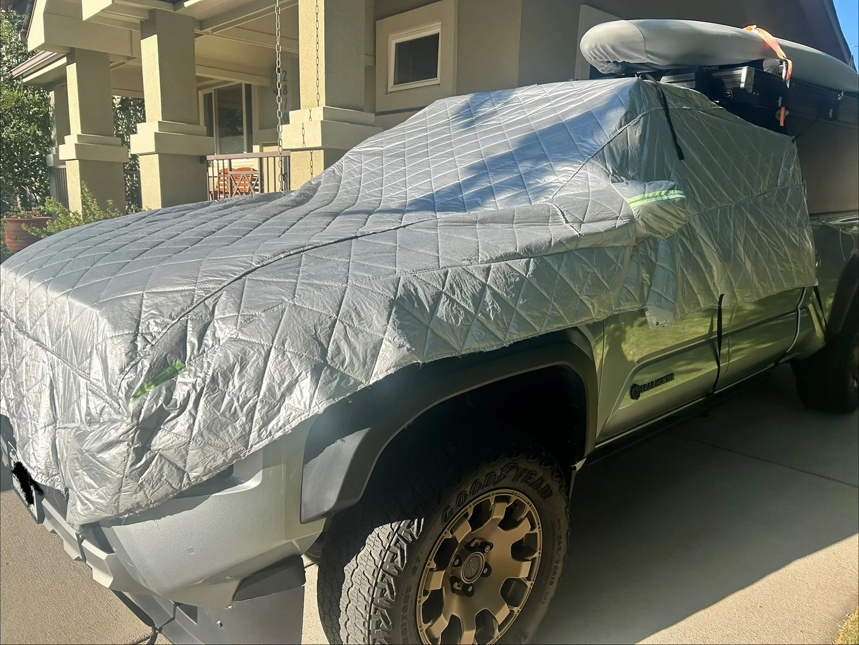 2024 Tacoma Hail/Heat/UV DIY protector for Gen 4 overland setup IMG_6223