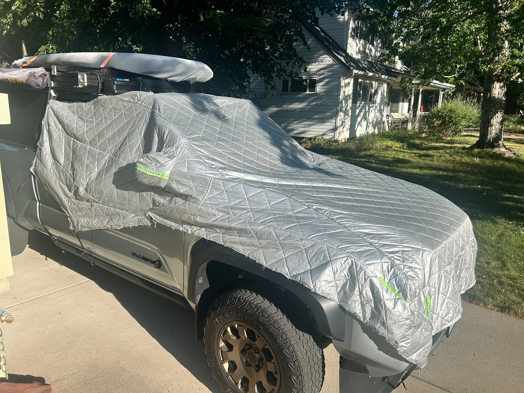 2024 Tacoma Hail/Heat/UV DIY protector for Gen 4 overland setup IMG_6226