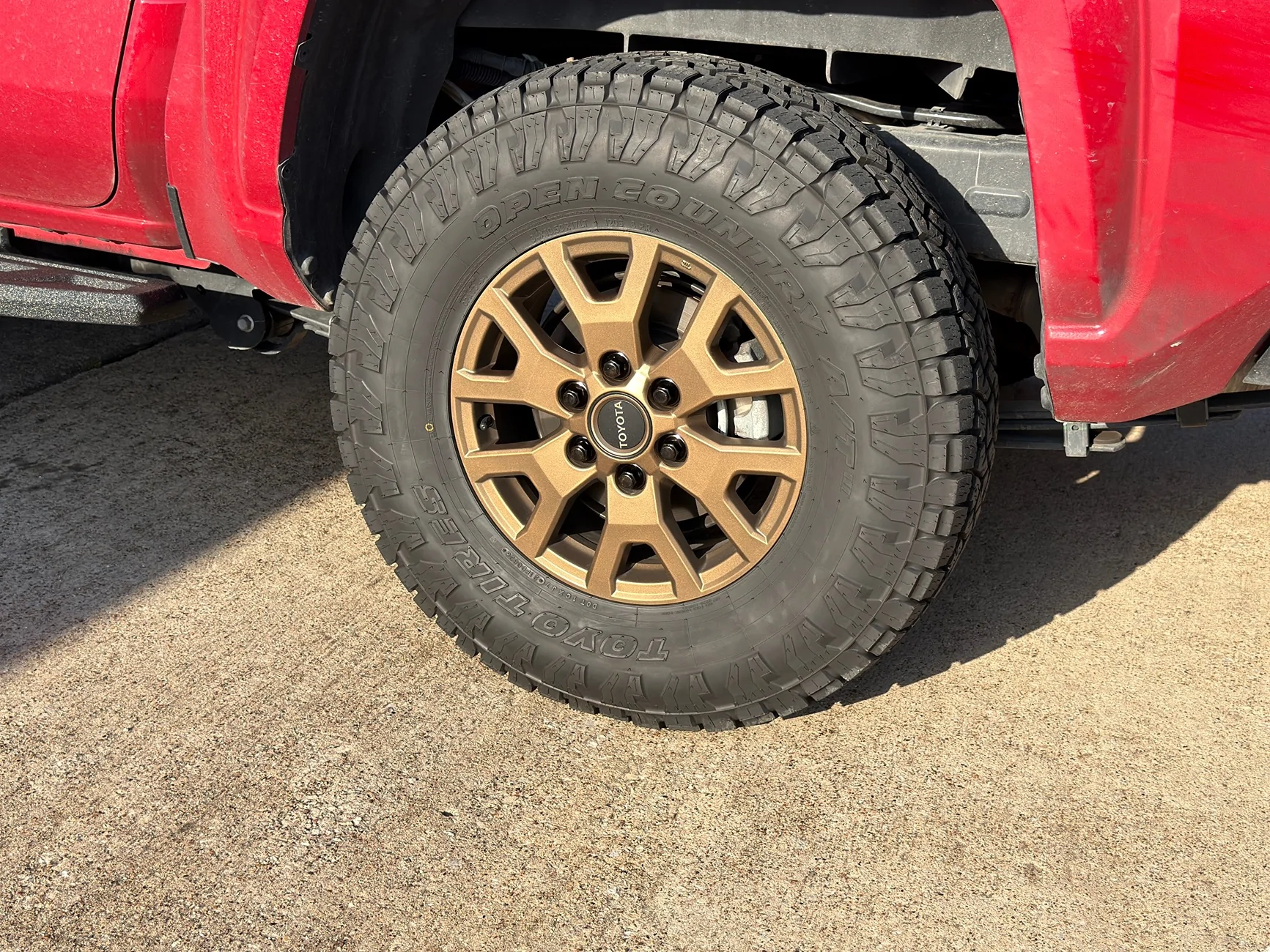 2024 Tacoma New Toyos and 17" TRD Off-Road Wheels Installed Today IMG_4101