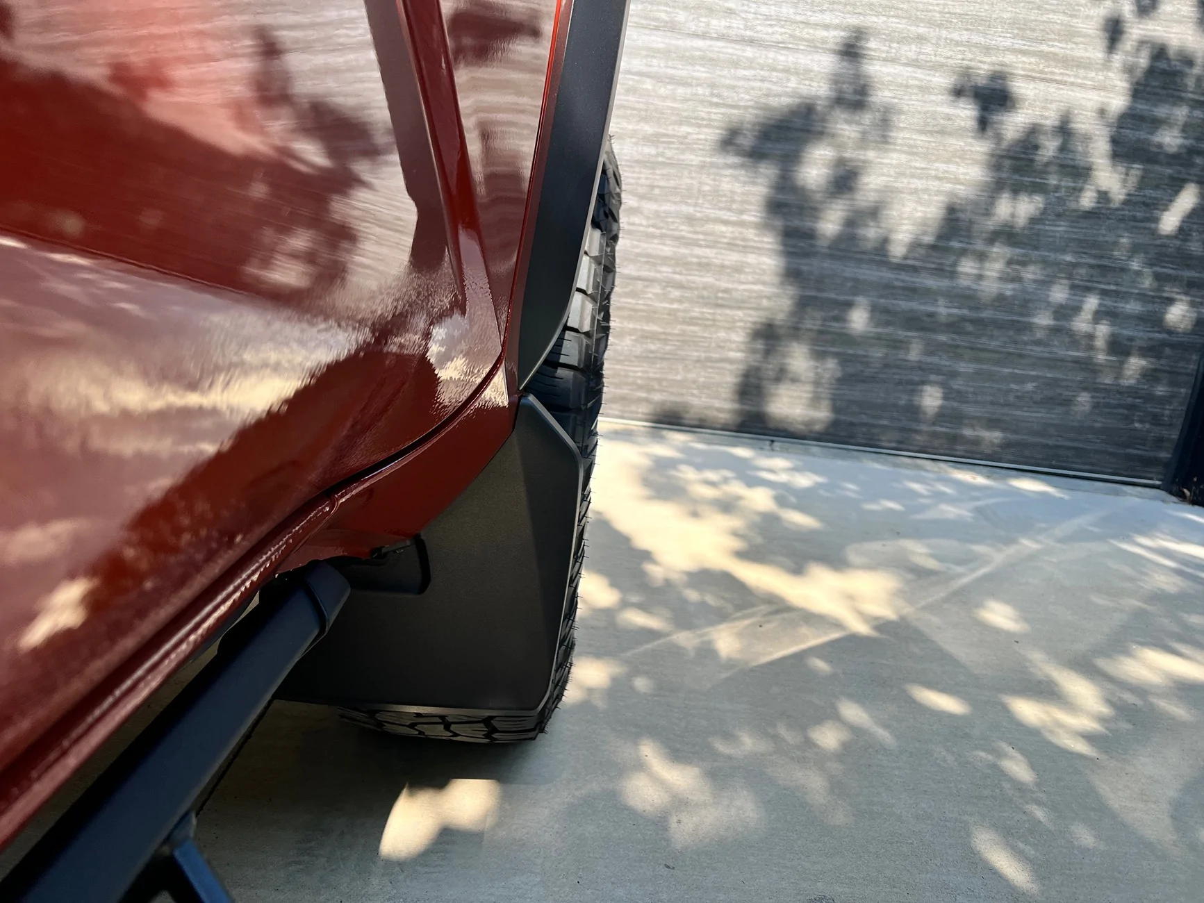 2024 Tacoma Trailhunter mudflaps on TRD Offroad IMG_7215