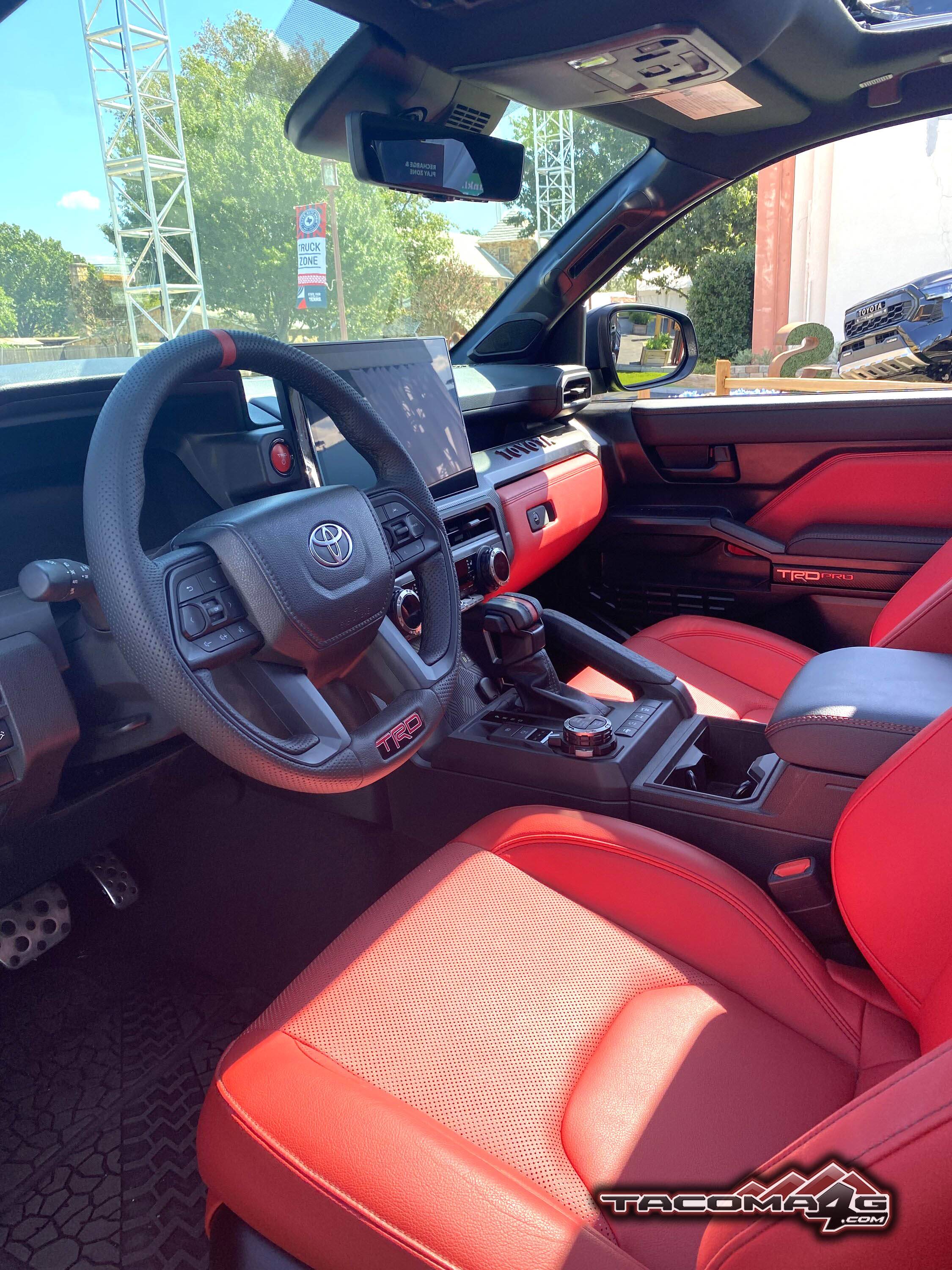 2024 Tacoma BLACK 2024 Tacoma Thread (4th Gen) BLACK 2024 Tacoma TRD PRO - Red Interior Isodynamic Seats Texas TX State Fair 3