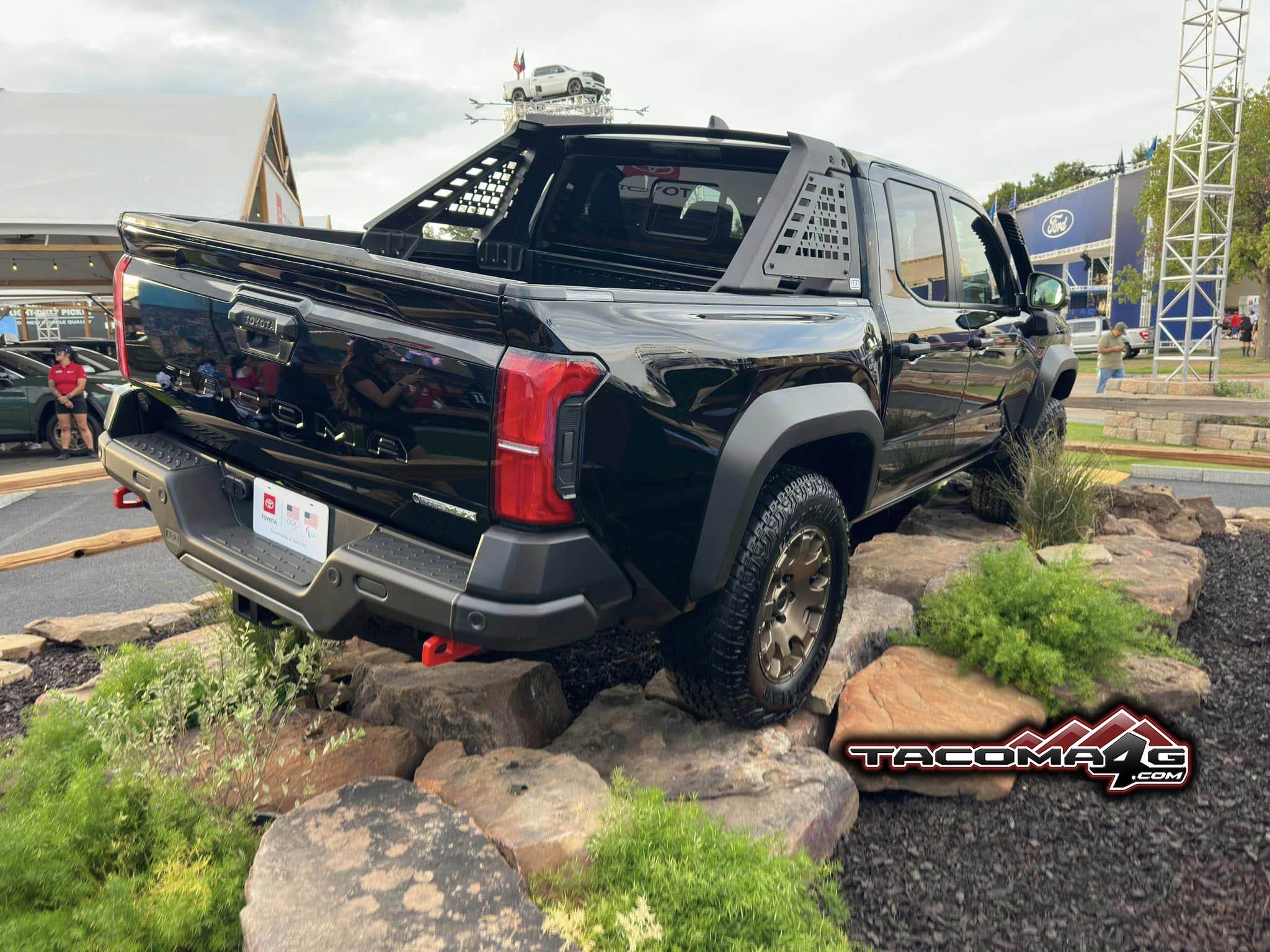 2024 Tacoma 2024 Tacoma TRAILHUNTER - Specs, Price (TBA) Features, Photos & Videos 4th-gen-2024-toyota-tacoma-trailhunter-black-3-