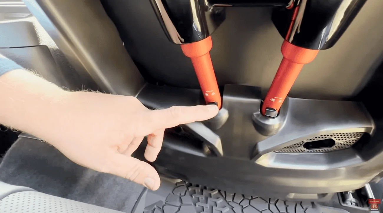 2024 Tacoma Rear Legroom & Headroom test by 6'2" 300lbs passenger in 2024 Tacoma TRD Pro and Trailhunter 2024-tacoma-pro-vs-trailhunter-terra-bronze-oxide-12