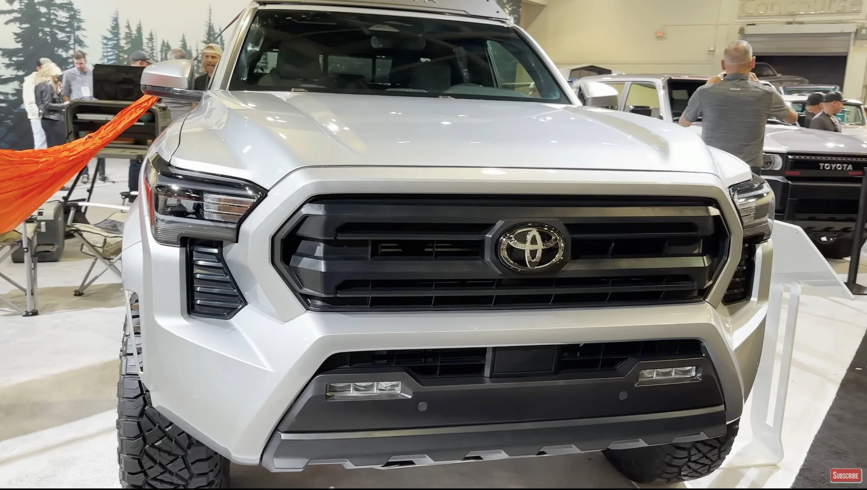 2024 Tacoma Lifted Celestial Silver 2024 Tacoma SR5 on TRD Lift Kit + Parts / Accessories @ SEMA Celestial Silver 2024 Toyota Tacoma SR5 1