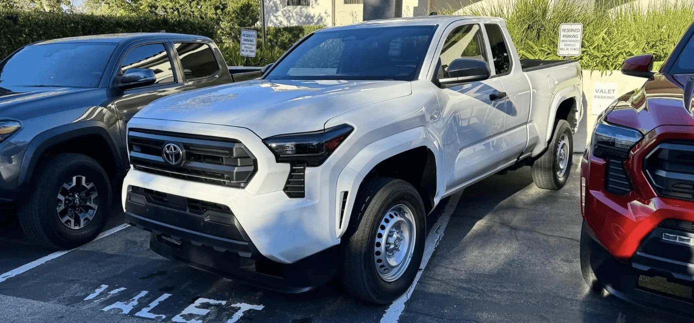2024 Tacoma All 2024 Tacoma trims (SR, SR5, Limited, PreRunner, Limited, Trailhunter, TRD Sport/Offroad/Pro) in many colors @ media drive -spec-6ft-bed-steel-wheels-wheelies-steelies-5-png