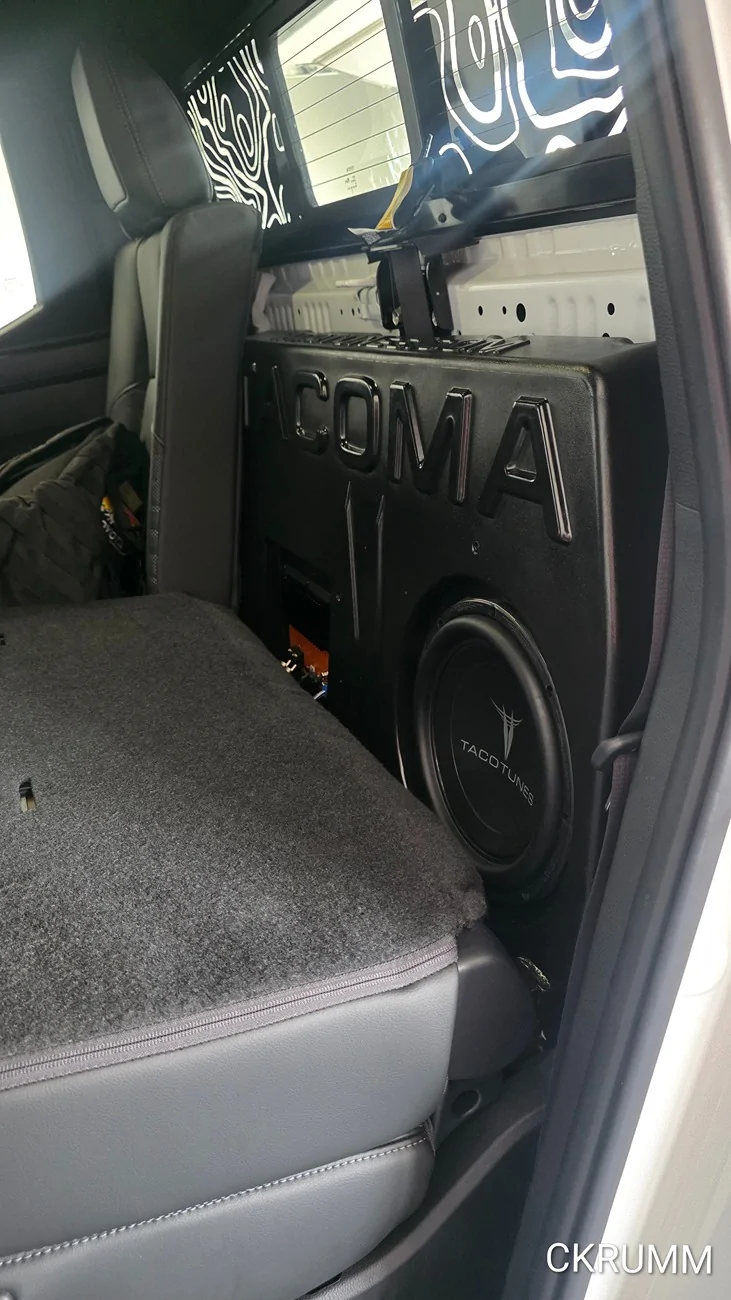 2024 Tacoma New TacoTunes behind seat Sub/Amp combo 20260728_173755~2