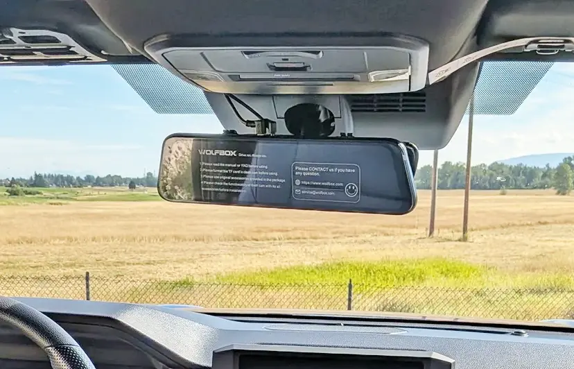 2024 Tacoma Wolfbox rearview mirror installed 50027-255a4fbdf41129b69dfc53b0615b8e83