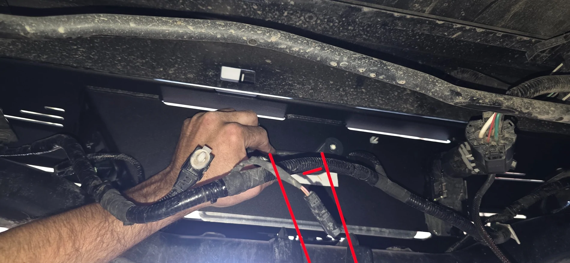 2024 Tacoma Help - where does this wire go or plug into? 20260801_153132