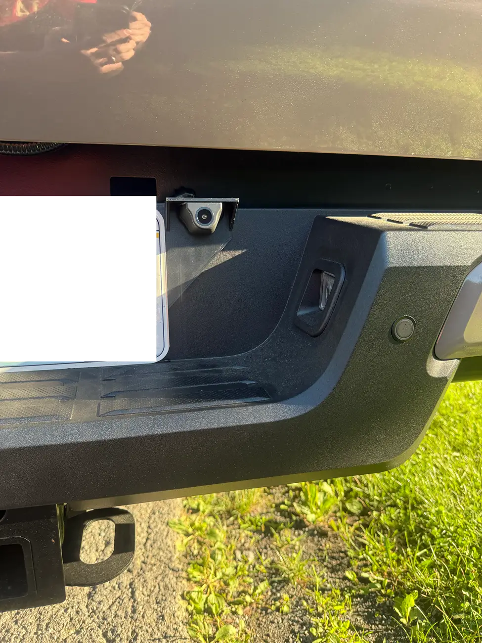 2024 Tacoma COMPLETE: DIY Rear Mounted Camera License Plate Bracket mounted_bracket_no_plat