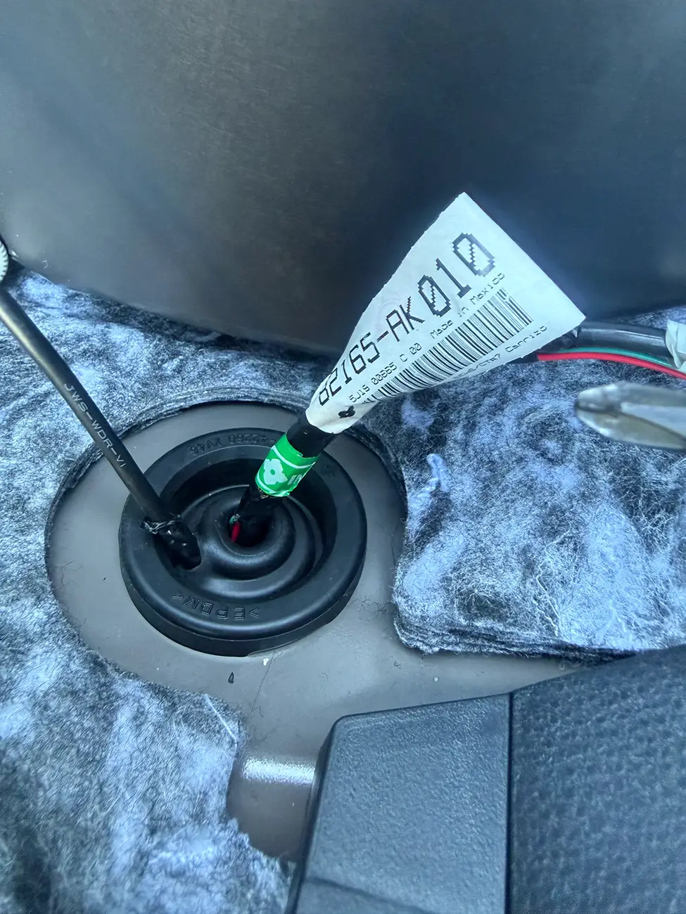 2024 Tacoma COMPLETE: DIY Rear Mounted Camera License Plate Bracket grommet_wire_fed_mounted