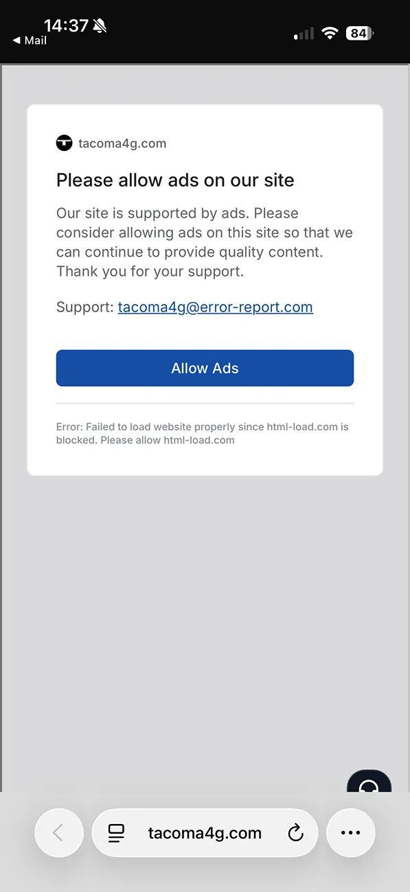 2024 Tacoma I don’t get it “disable ad blocker” but every other post on this website is an ad…? IMG_6939