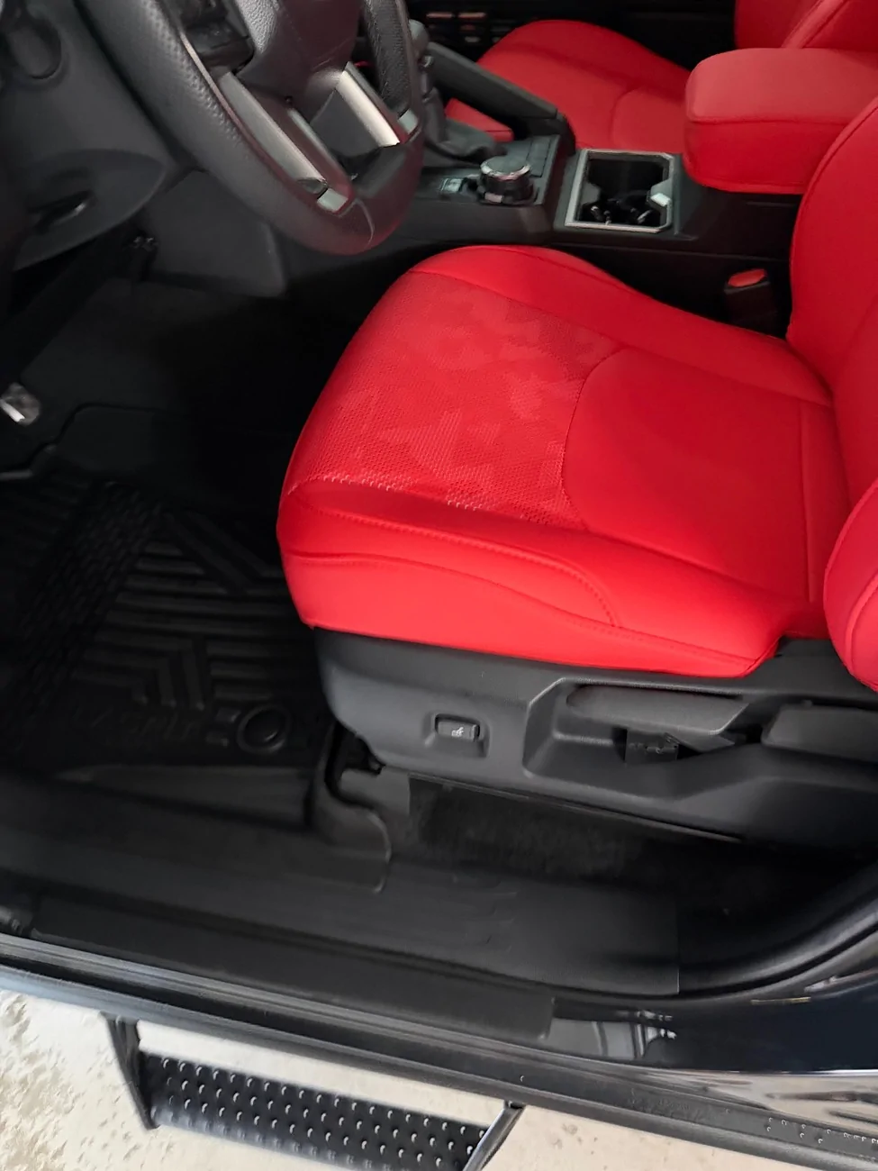2024 Tacoma Lexland Red TRD Seat Covers IMG_5913