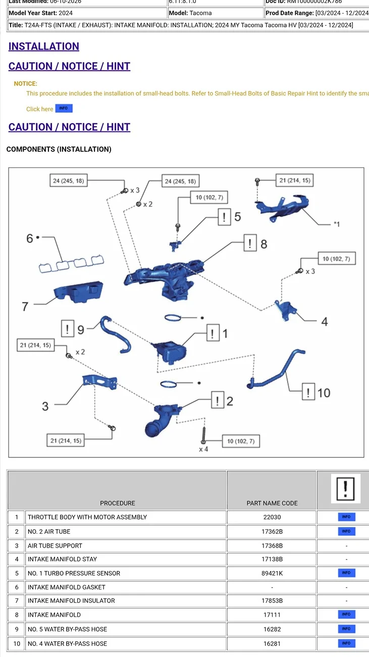 2024 Tacoma AMS Performance T24A Throttle Body Inlet Elbow Installation Screenshot_20260823_175756_Chrom