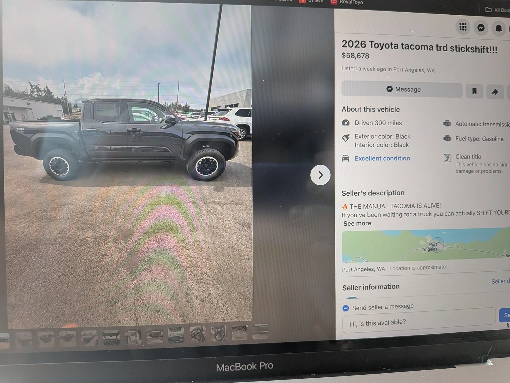 2024 Tacoma First manual I've seen up here (WA) 6833