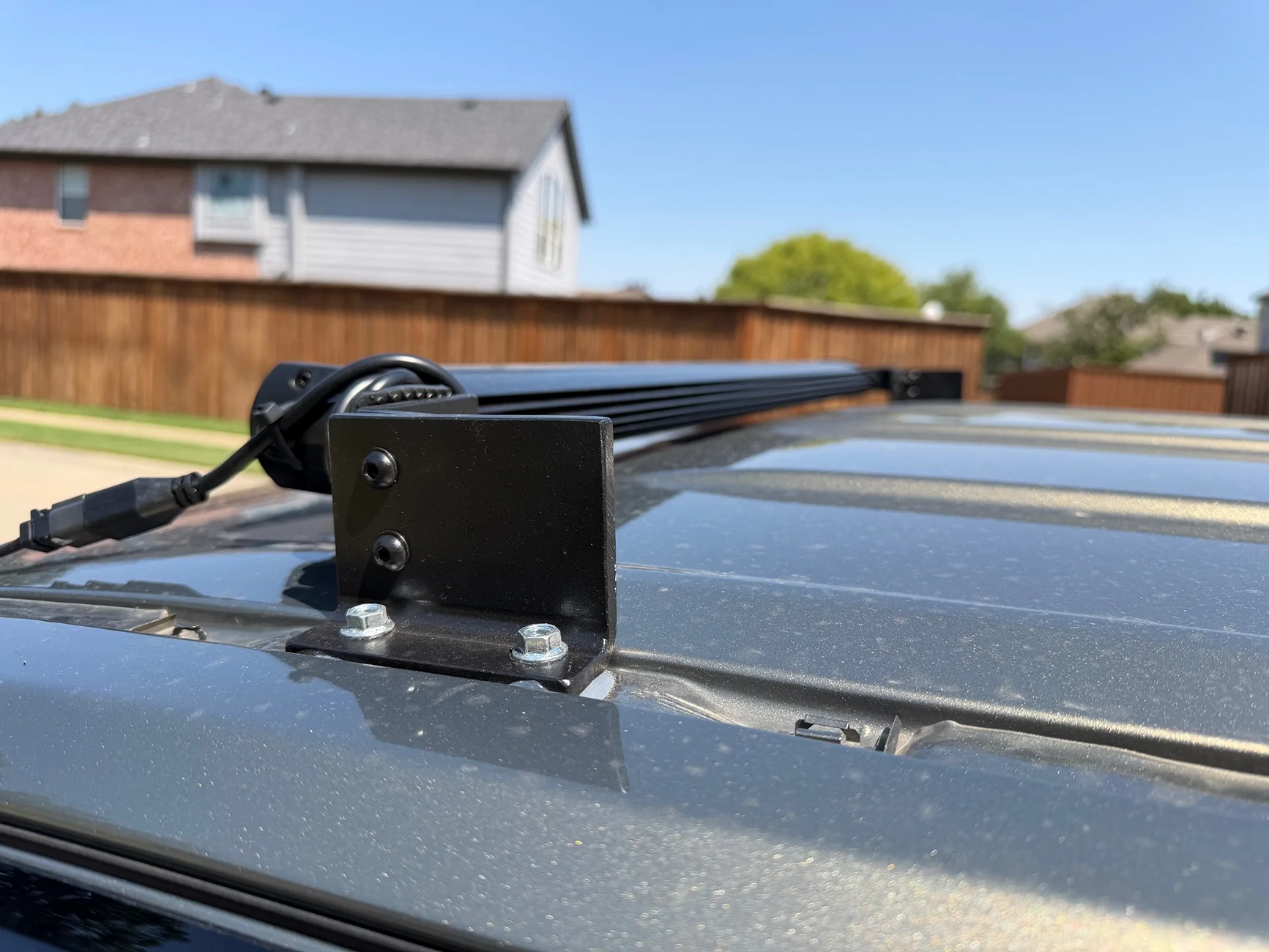 2024 Tacoma Roof mount light bar with homemade roof mounting angles IMG_6201