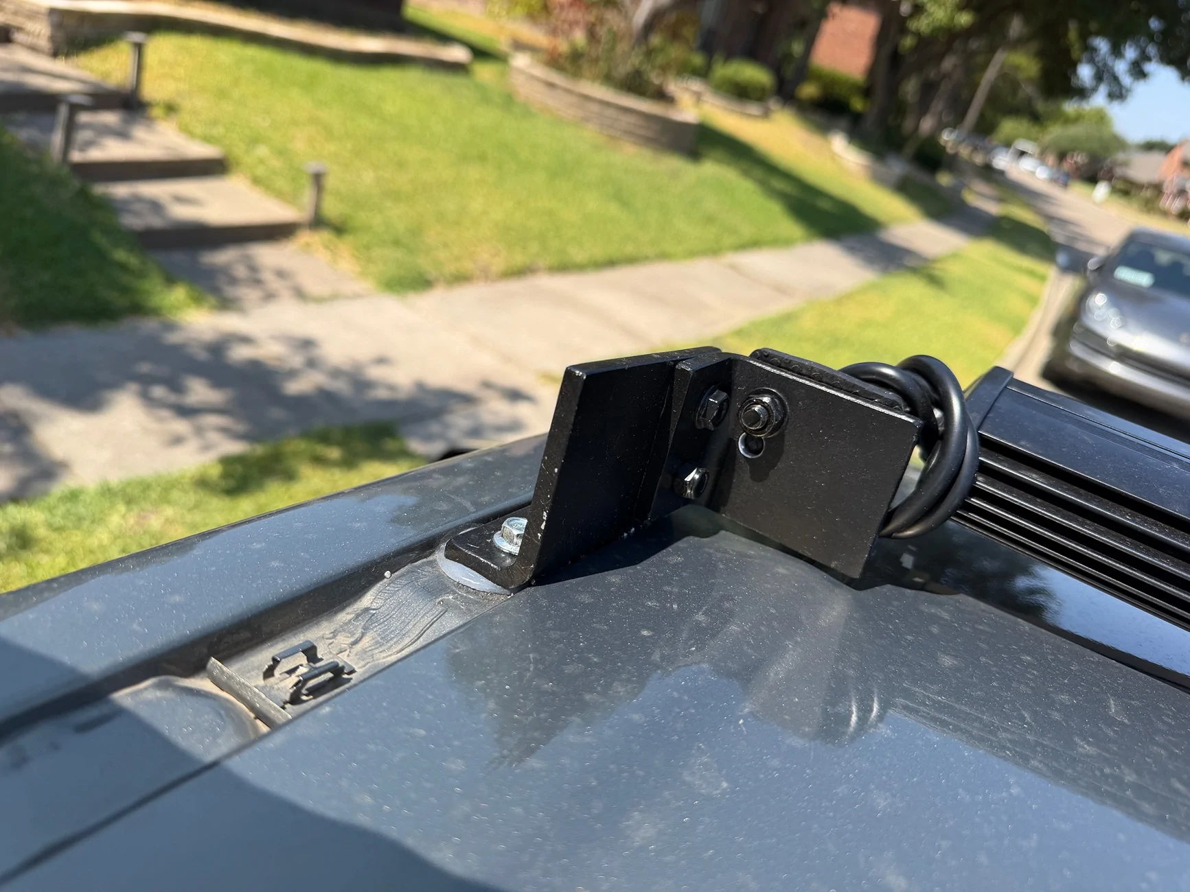 2024 Tacoma Roof mount light bar with homemade roof mounting angles IMG_6202