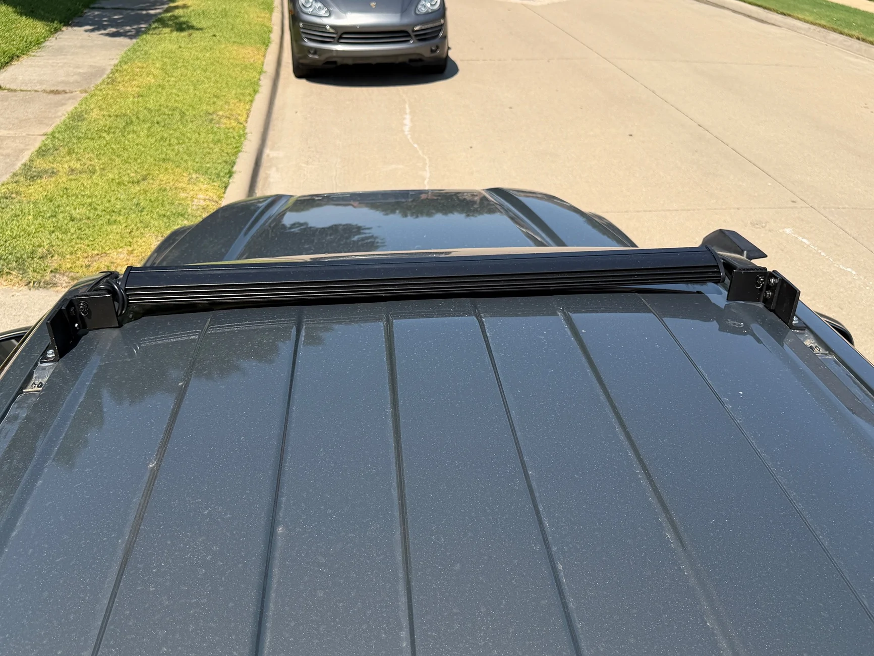 2024 Tacoma Roof mount light bar with homemade roof mounting angles IMG_6205