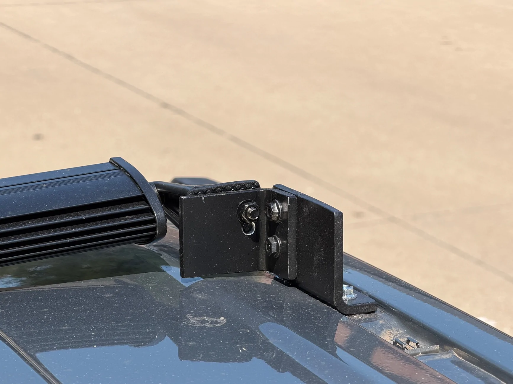 2024 Tacoma Roof mount light bar with homemade roof mounting angles IMG_6204