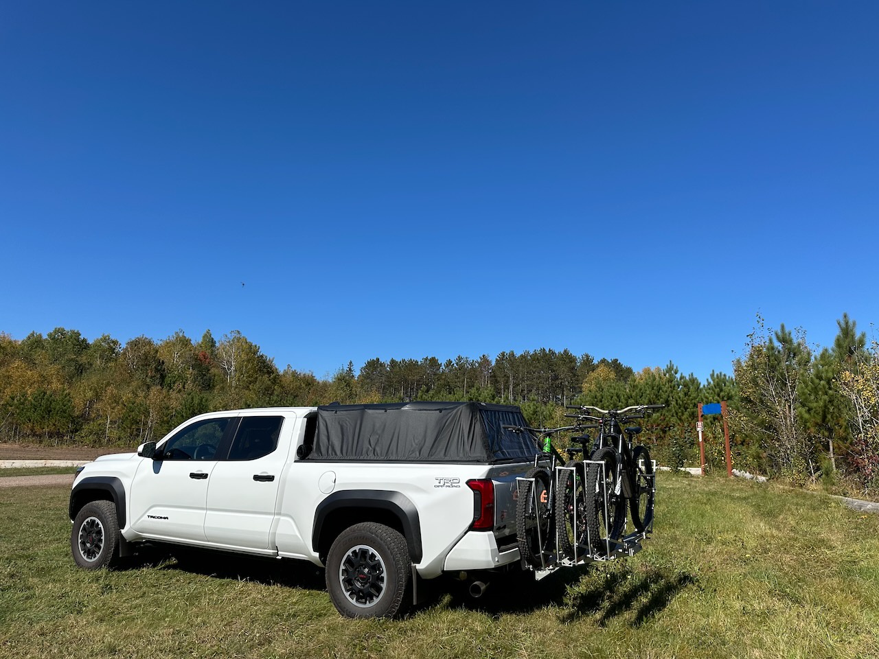 2024 Tacoma 2025 Tacoma with factory tri fold tonneau bed bike rack options. pwXQpmi