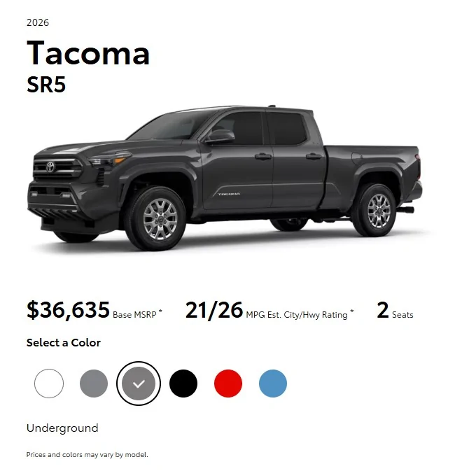 2024 Tacoma Why is Ice Cap color looks the best only in the TRD PRO trim ? ScreenHunter 205
