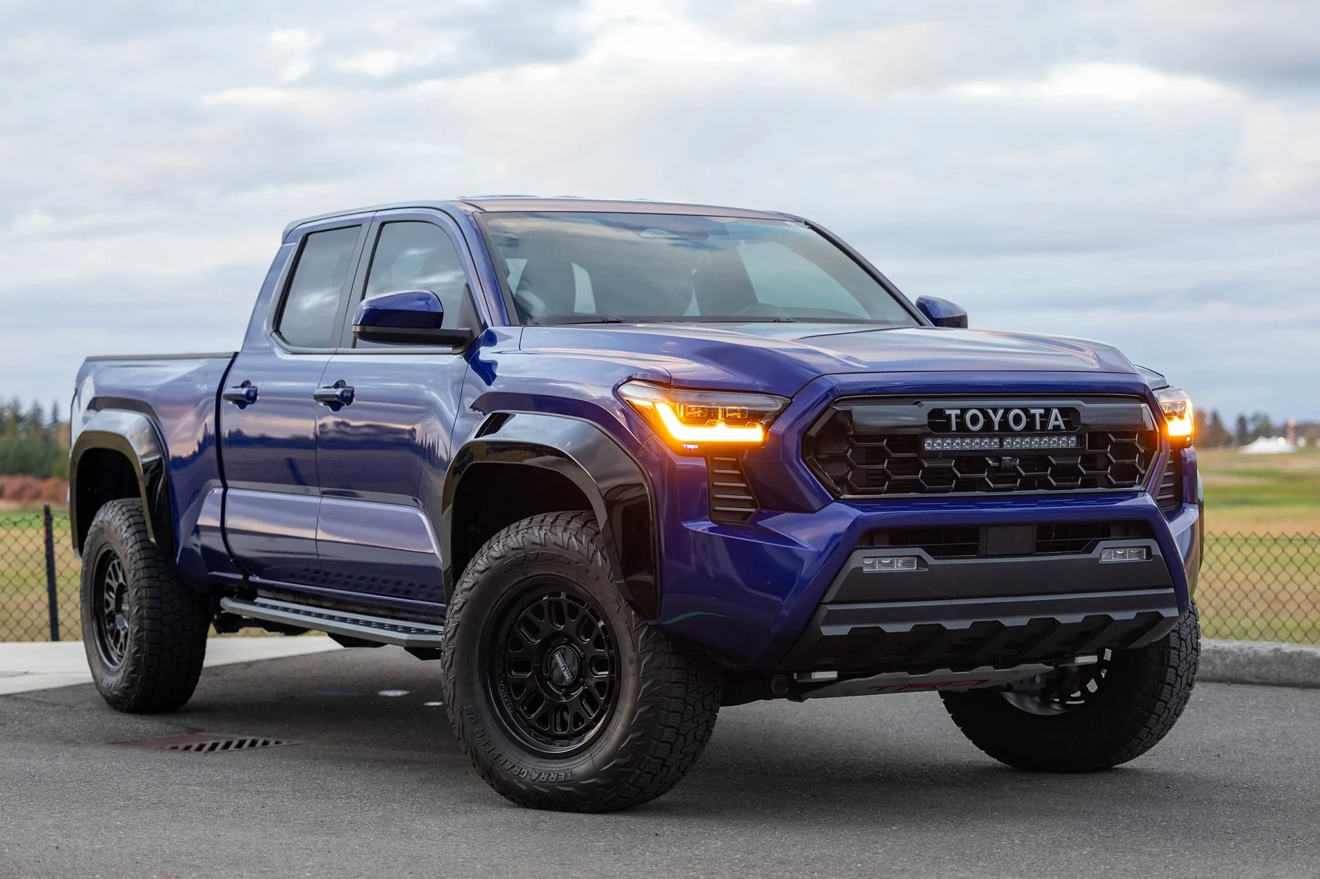 2024 Tacoma Rough Country Sport Fender Flare Install Video sunset-2