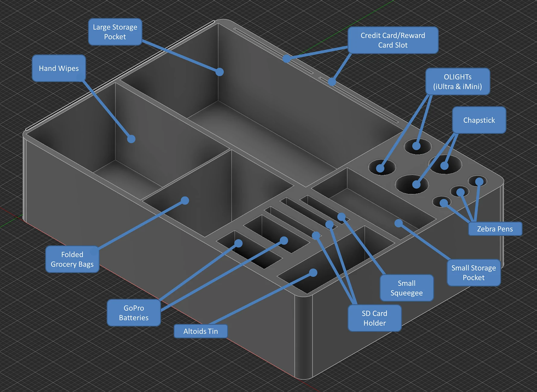 2024 Tacoma Center Console Organizer 3D Print DIY (STL included) 1789595038484-2s