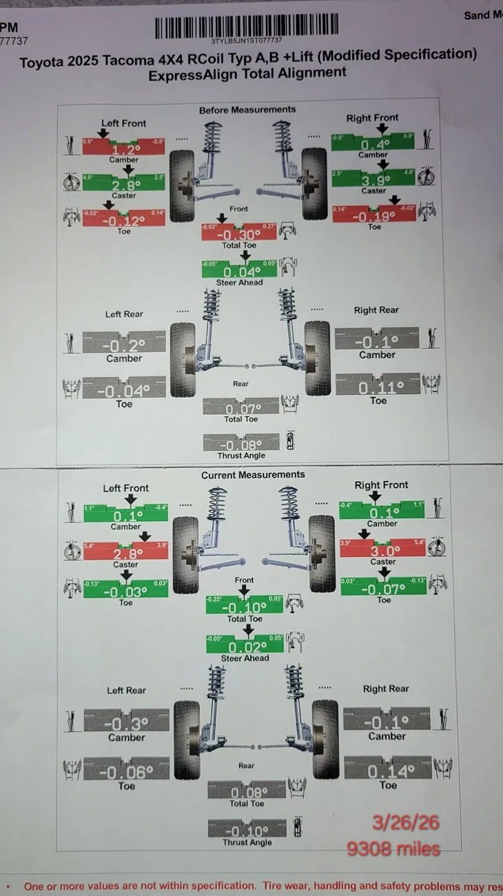 2024 Tacoma FRONT ALIGNMENT HELP NEEDED 20260326_195926
