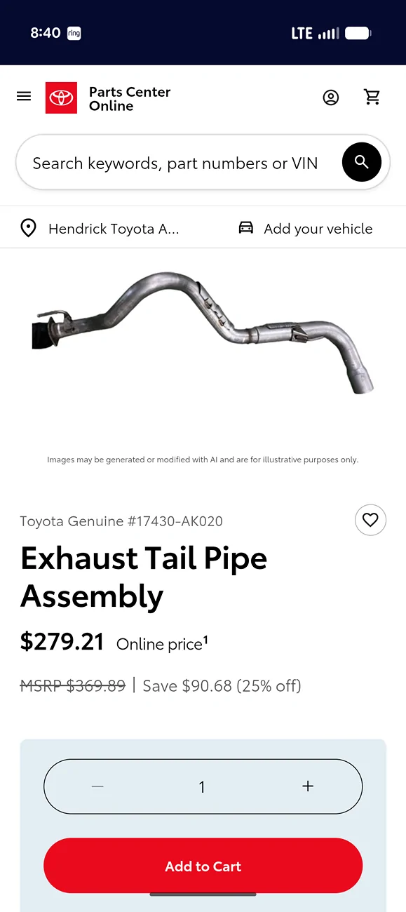 2024 Tacoma TRD Performance Exhaust Knockoff DIY Screenshot_20260929-084054