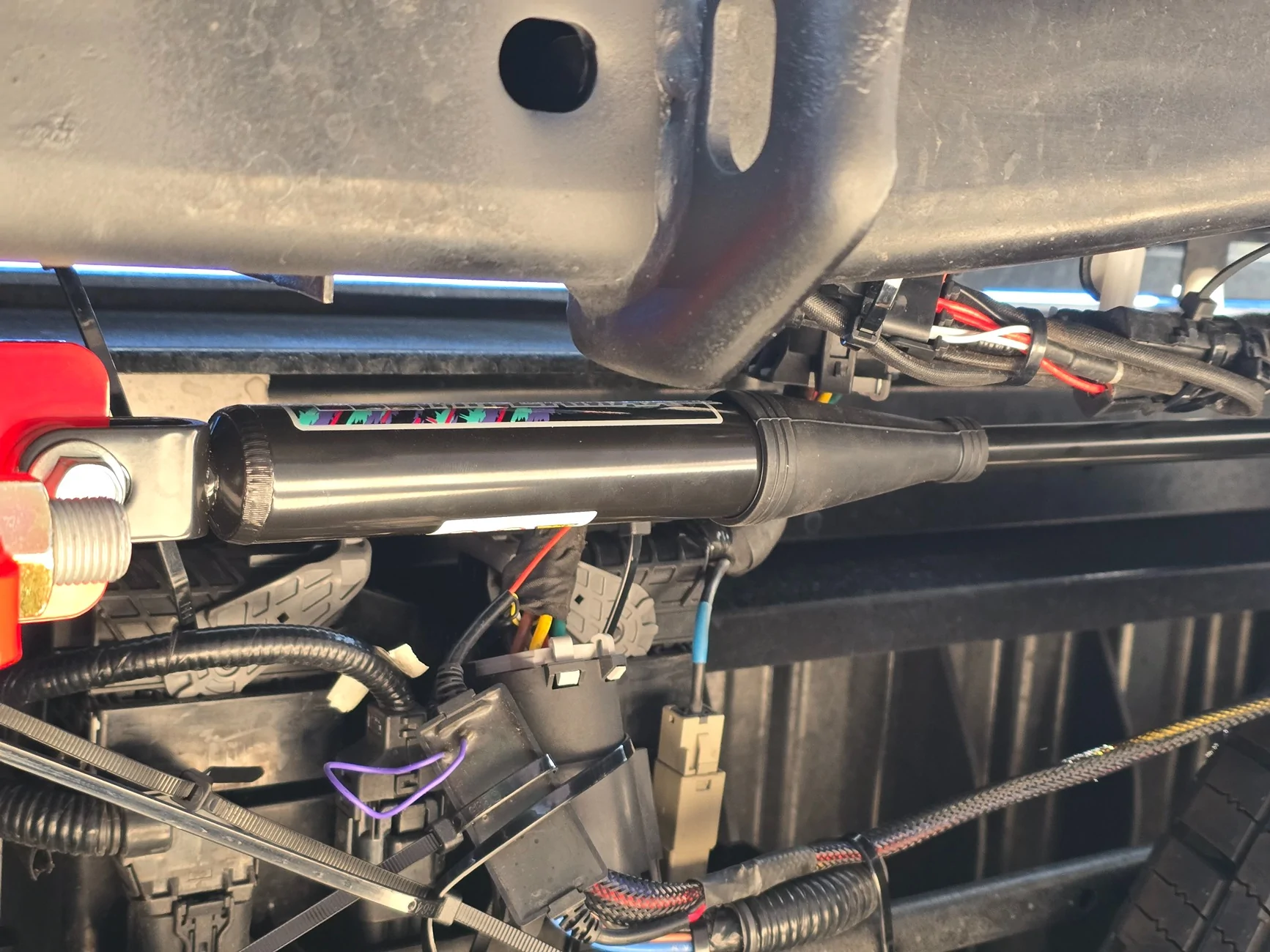 2024 Tacoma HKS Performance Lateral Damper (Yamaha) and ARB Rear Tow Hooks Installed 20261003_164647