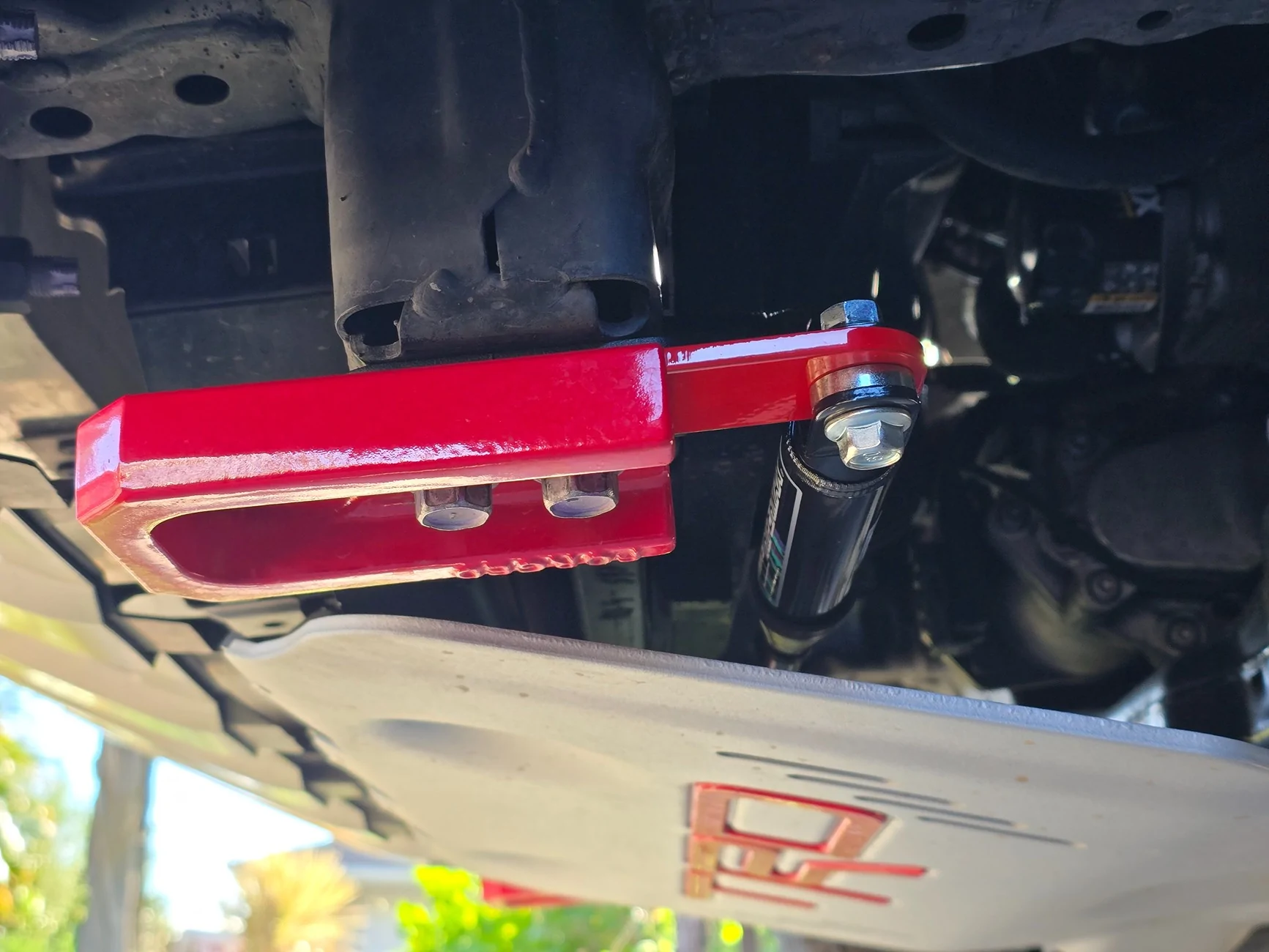 2024 Tacoma HKS Performance Lateral Damper (Yamaha) and ARB Rear Tow Hooks Installed 20261003_164710